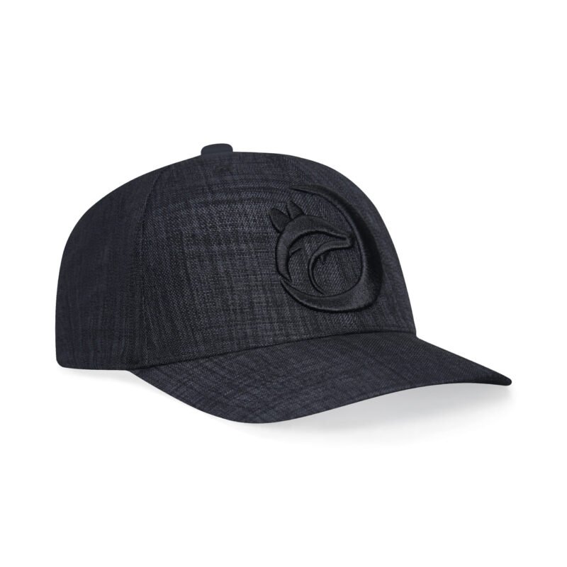 6 Panel Black Hemp Baseball Cap - Imagen 3