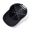 6 Panel Black Hemp Baseball Cap - Imagen 5