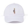White 6 Panel White Unstructured Dad Hat Baseball Cap Wholesale - Image 2