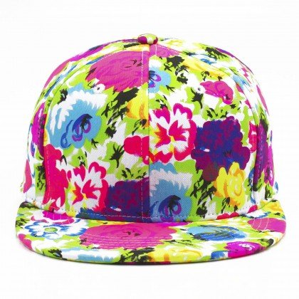 Arcade Headwear Flower All Over Snapback Front2 420x420