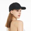 6 Panel Black Hemp Baseball Cap - Imagen 8