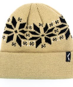 Sufox 231205 Custom Woven Label Gray Knitted Beanie Hat