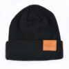 Cuff Beanie Leather Patch Logo