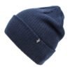 Merino Wool Ribbed Woven Label Beanie Hat - immagine 4