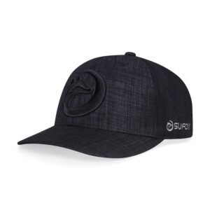 6 Panel Black Hemp Baseball Cap