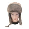 Faux Leather Fabric winter knit cap custom beanie  hat