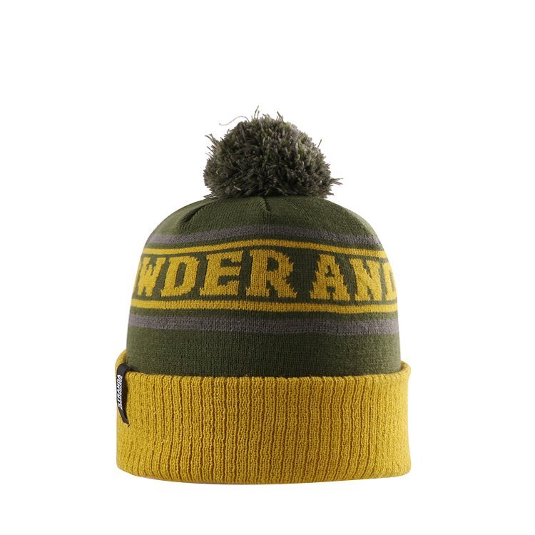 Winter Woven Label Jacquard Pom Pom Beanies Hat - Afbeelding 3