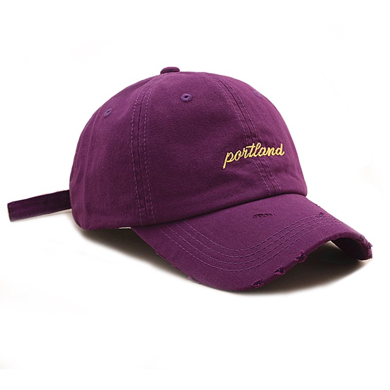 6 Panel Plain Blank Distressed Dad Hat In Bulk – Bild 2