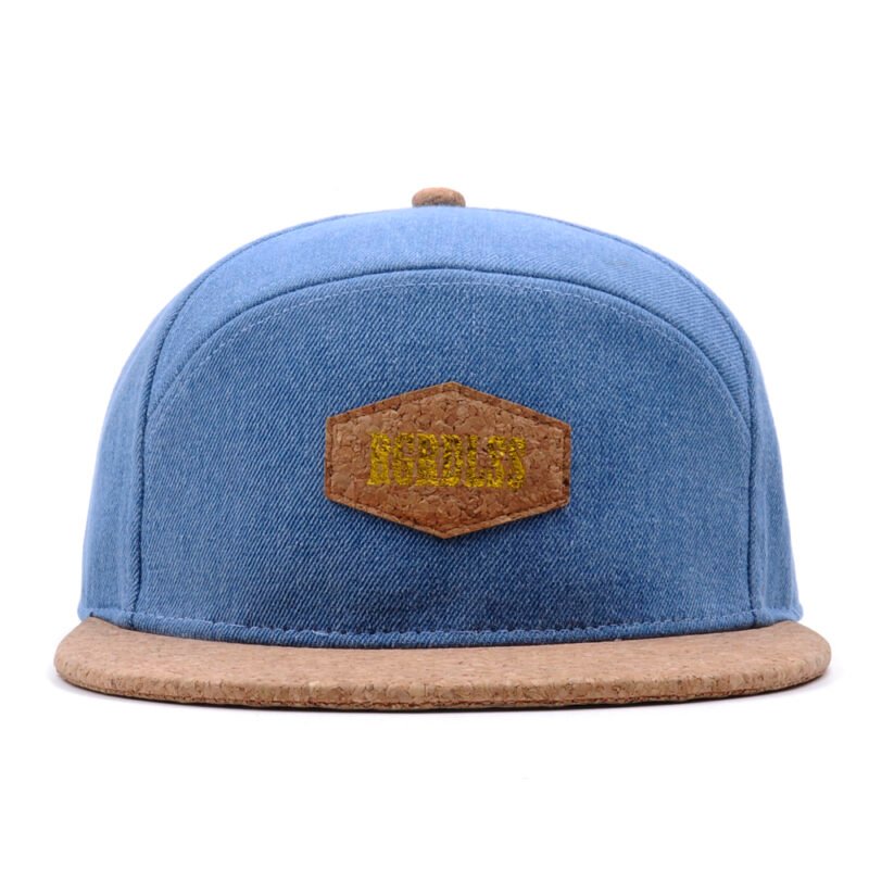 Custom Denim Cork Patch Dad Cap Wholesale - Image 2