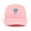 Pink Embroidery Logo Cotton Unstructured Dad Hat - Afbeelding 2