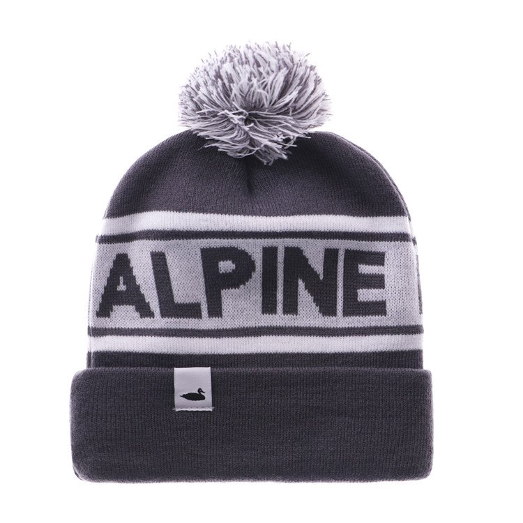 Letter Casual Beanies Jacquard Pom Beanie Hat – Image 2