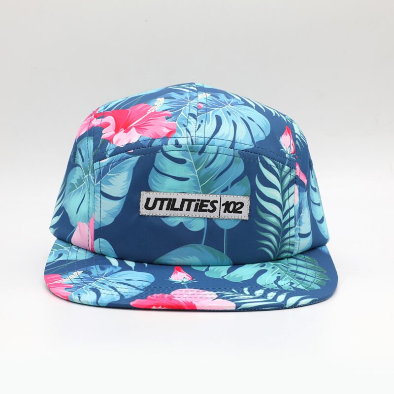 Printing Nylon Woven 5 Panel Patch Hats  Wholesale - Image 3