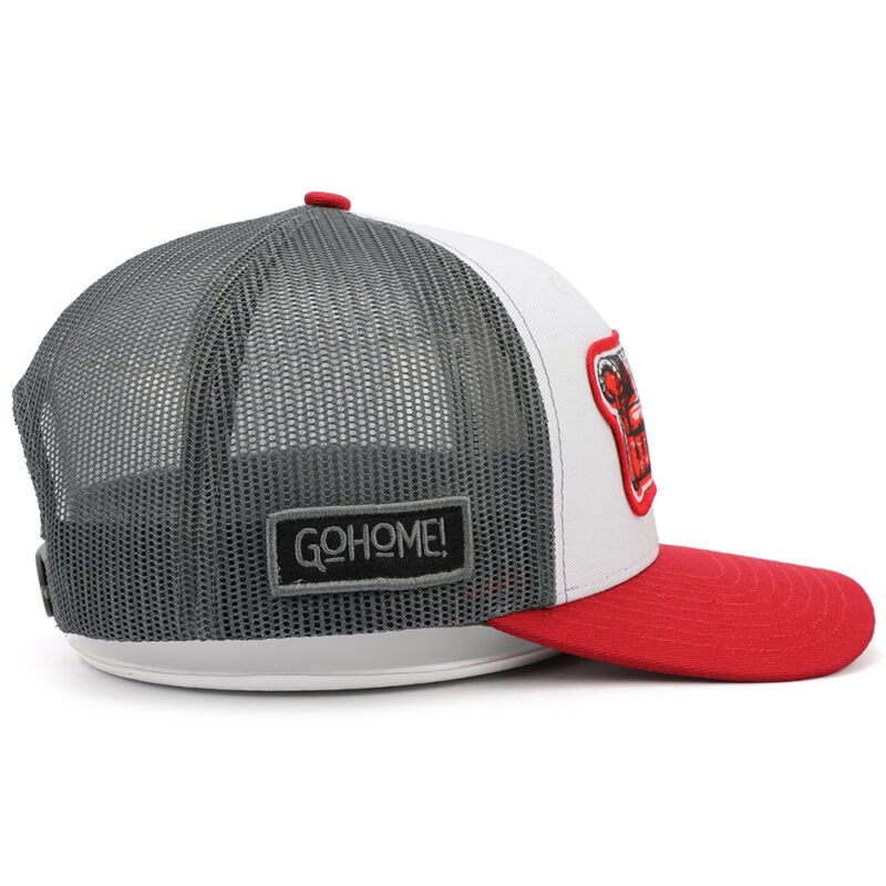 6 Panel Curved Brim Woven Patch Trucker Hat - immagine 3