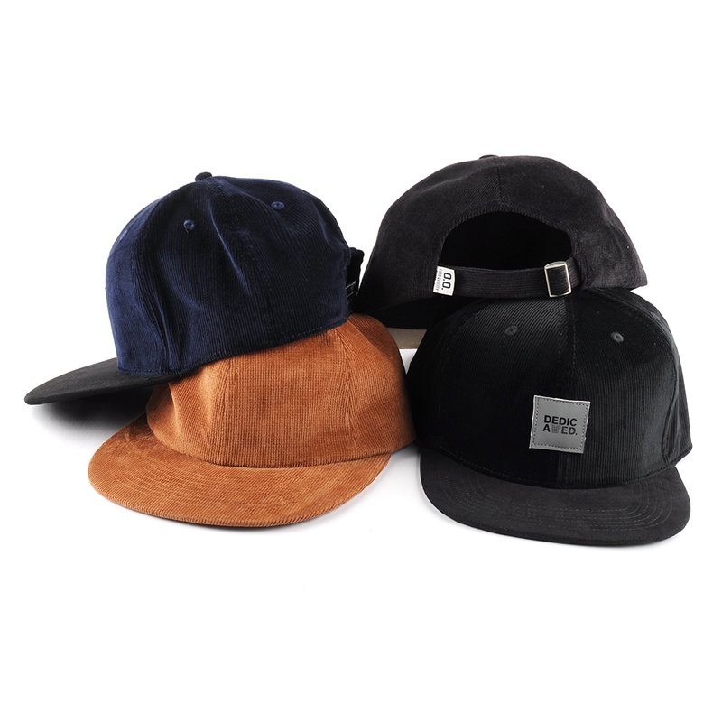 Adjustable Strap 6 panel Flat Brim Snapbacks - Image 3