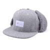 6 Panel Wool Winter Snapback Cap with Earflap Wholesale - Afbeelding 3