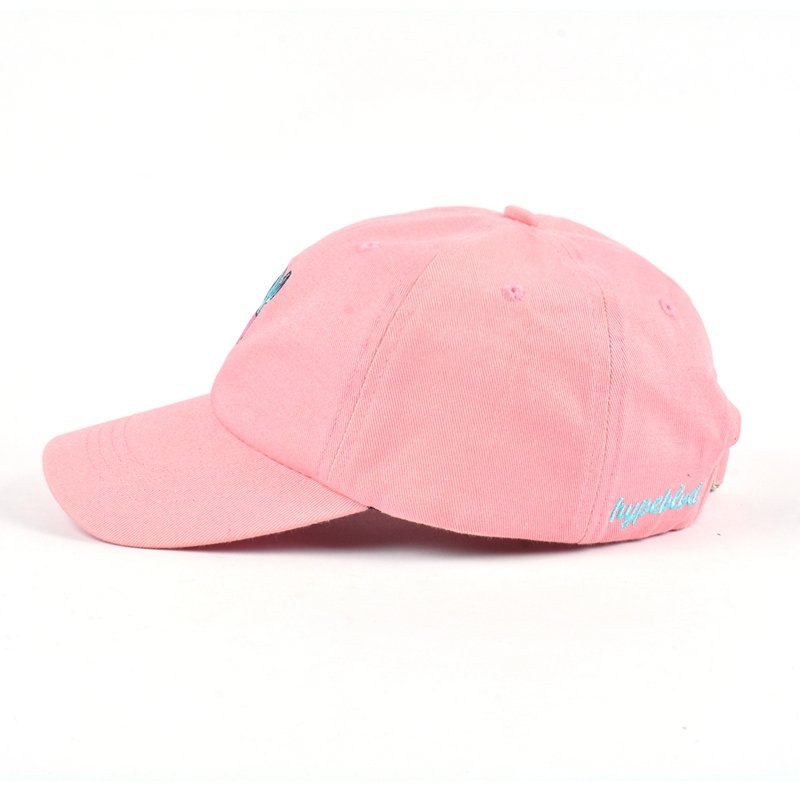 Pink Embroidery Logo Cotton Unstructured Dad Hat - Afbeelding 4