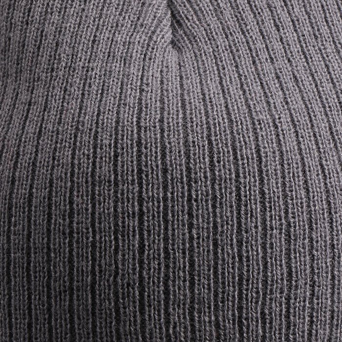 Knit Ski Cap Warm Grey Solid Color Beanie Hat - Imagen 4