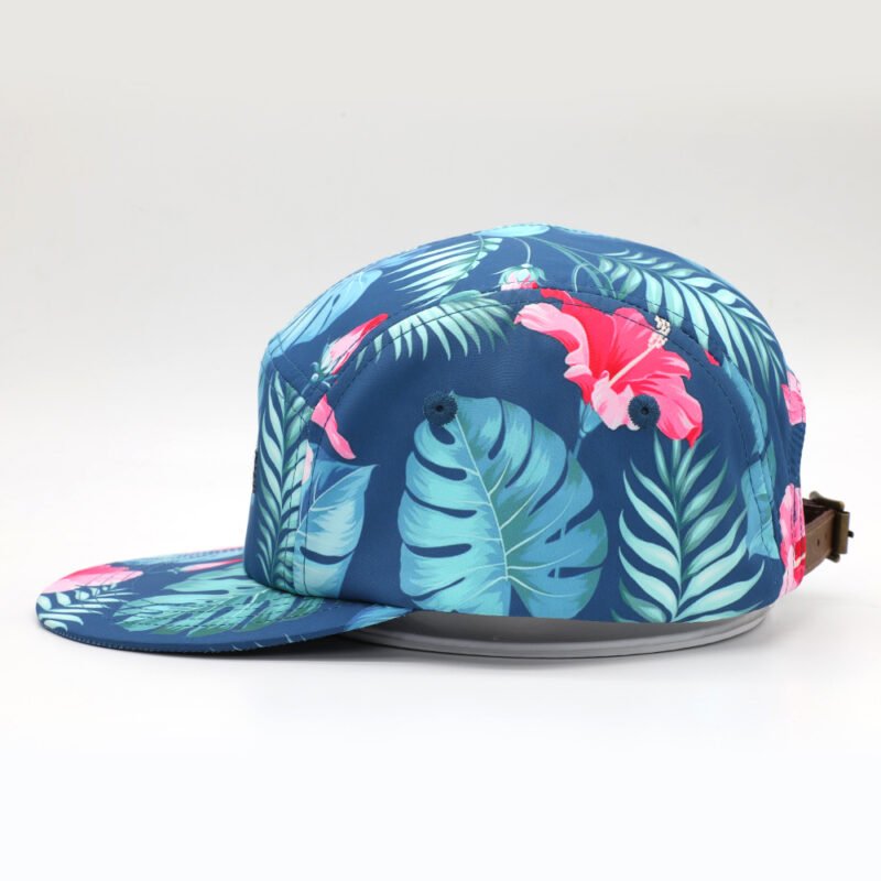 Printing Nylon Woven 5 Panel Patch Hats  Wholesale - Image 4