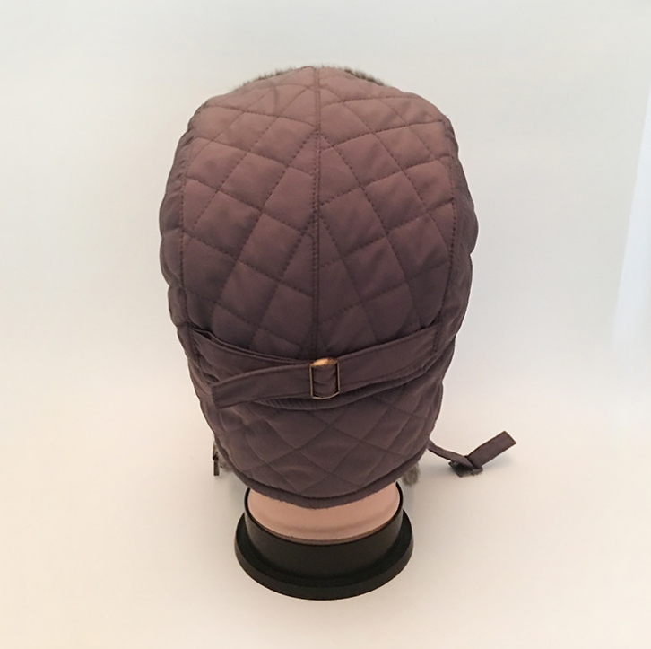 Faux Leather Fabric winter knit cap custom beanie  hat – Image 3
