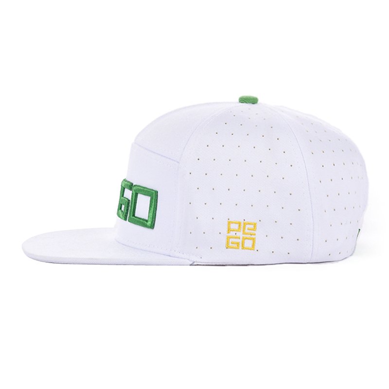 fashion flat brim 7 panel hat custom snapback hat - Image 4