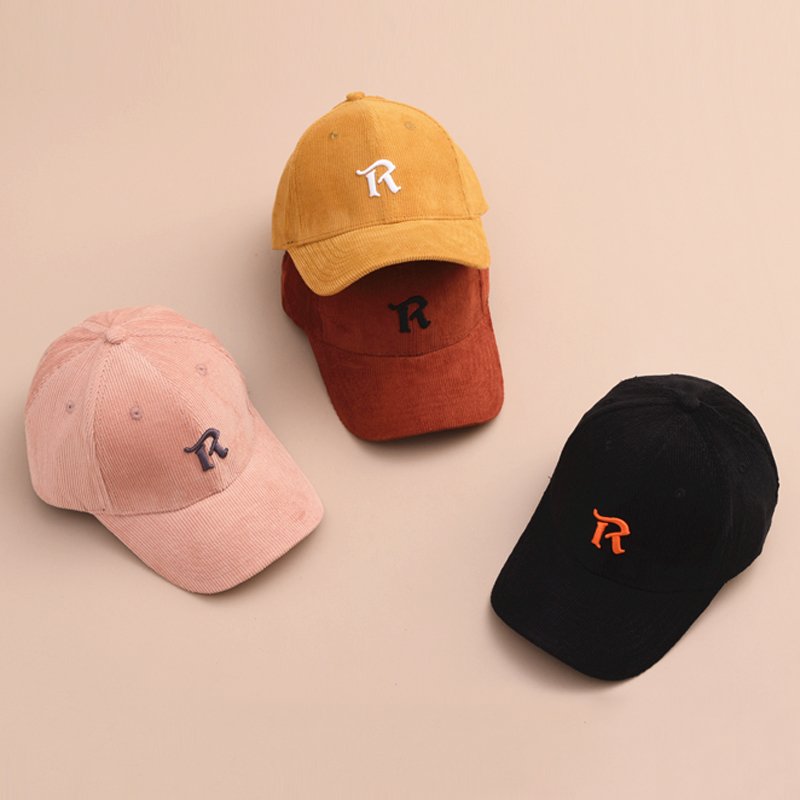6 Panel Embroidery Logo Corduroy Baseball Cap - Imagen 4