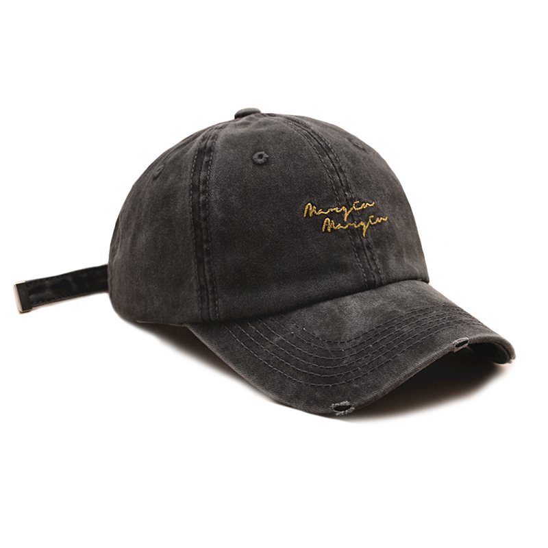 6 Panel Plain Blank Distressed Dad Hat In Bulk – Bild 4