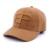 High Quality Custom 6 Panel 3D Embroidery Logo Suede Baseball Caps - Imagem 3