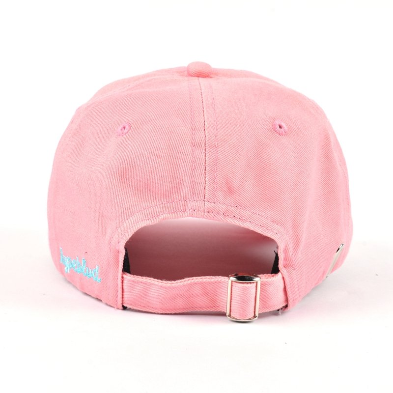 Pink Embroidery Logo Cotton Unstructured Dad Hat - Afbeelding 5