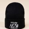 Simple Style Custom Embroidered Beanie Hat - immagine 4