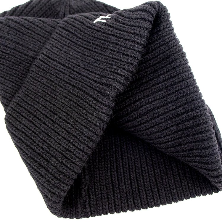 Black Unisex Hats Knitted Beanie Hats - Afbeelding 4