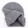 Acrylic Beanie Knitted Solid Color Boys Winter Knitted Hats – Image 4