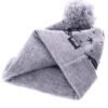 Woven Label Acrylic Gray Thermal Jacquard Sublimated Pom Beanie - Imagen 4