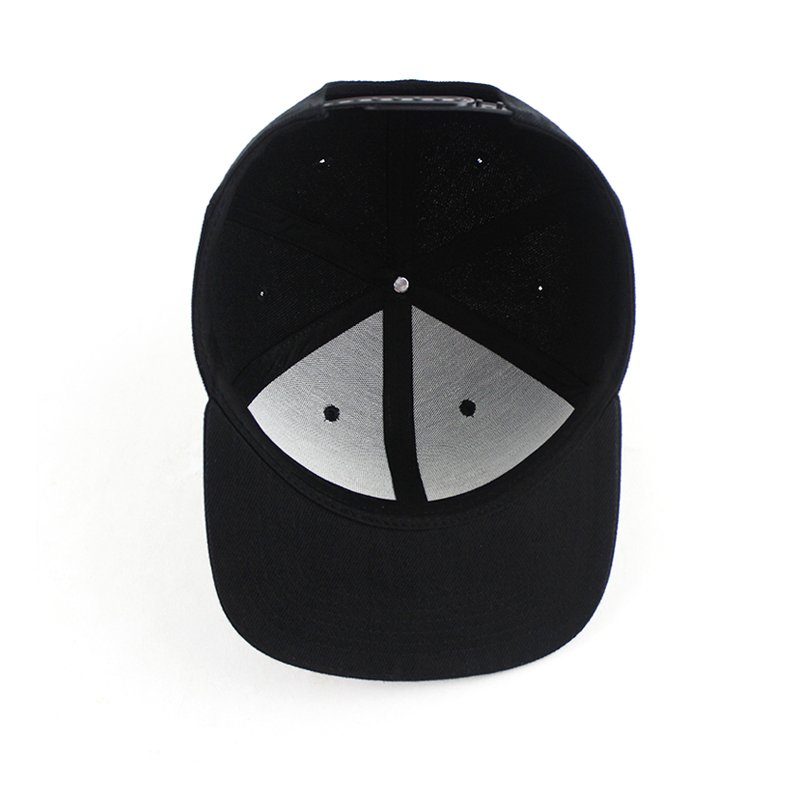 6 Panels Black 3D Embroidered Snap Back Caps - Bild 5