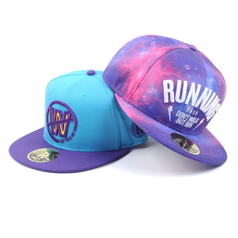 Vintage embroidered snapback flat bill hat – Image 5