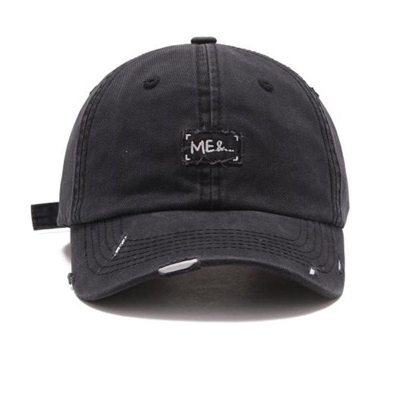 6 Panel Embroidery Logo Distressed Baseball Cap - immagine 5
