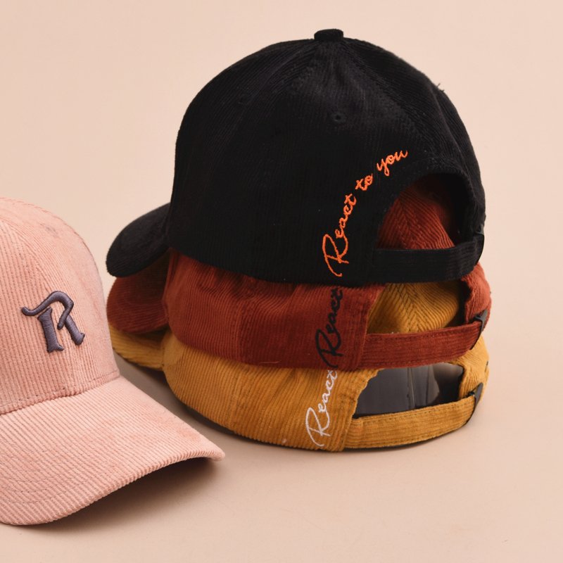 6 Panel Embroidery Logo Corduroy Baseball Cap - Imagen 5
