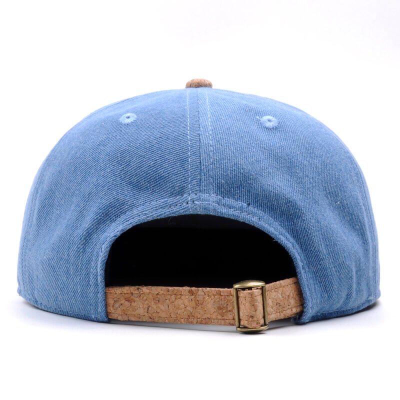 Custom Denim Cork Patch Dad Cap Wholesale - Image 5