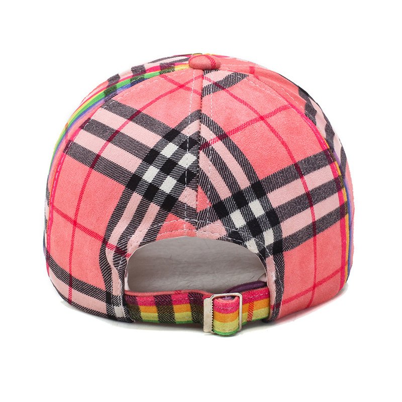 6 Panel Colorful Plaid Baseball Caps - Bild 6