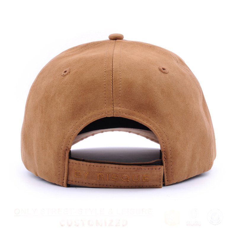 High Quality Custom 6 Panel 3D Embroidery Logo Suede Baseball Caps - Imagem 5