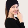 Acrylic Headband Yoga Women Color Sports Yoga Unisex Warm Winter Knitting Hat Plaid Beanies – Image 5