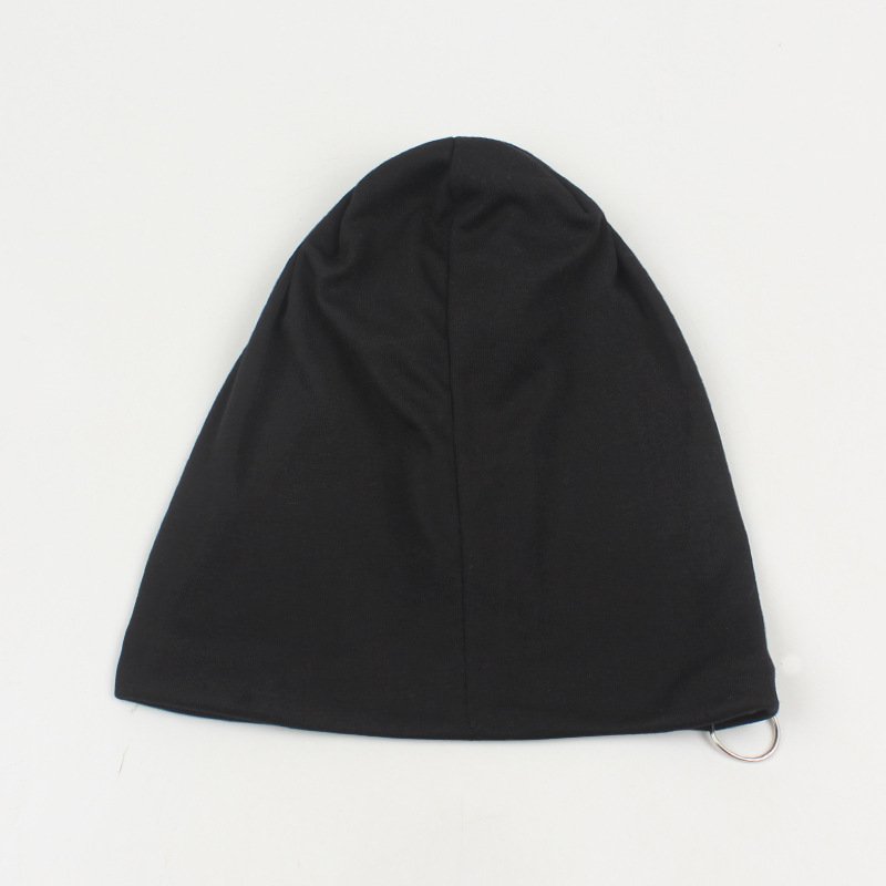 Comfortable Black Solid Plain Slouchy Knit Beanie - immagine 5