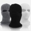 Balaclava Ski Mask Solid Color Knitted Ski Mask - Imagen 2
