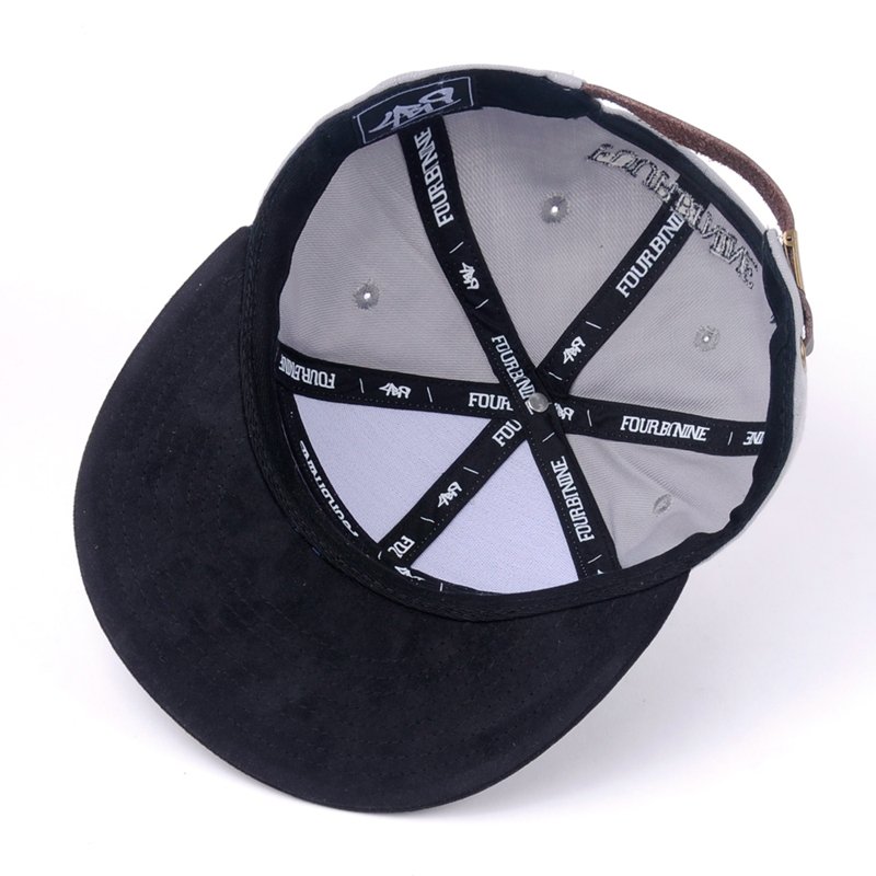 structured leather patch 7 panels caps – Image 6
