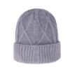 Top Level Gorros Winter Gray Beanie With Leather Patch - Image 6