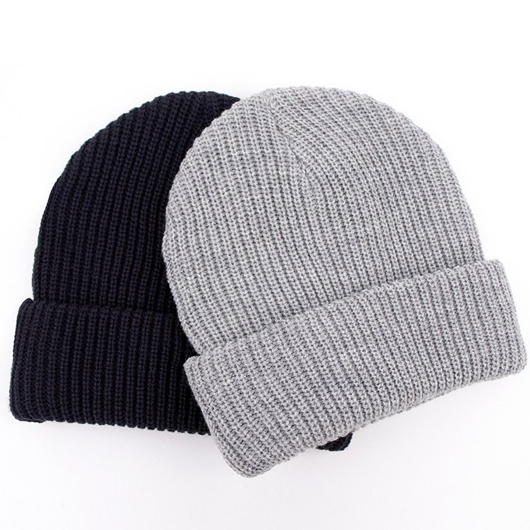 Acrylic Beanie Knitted Solid Color Boys Winter Knitted Hats – Image 6
