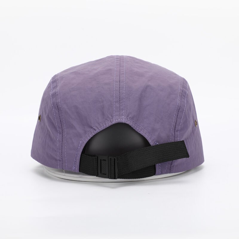 Custom 5 Panel Woven Label Logo  Flat Brim Hat - immagine 7