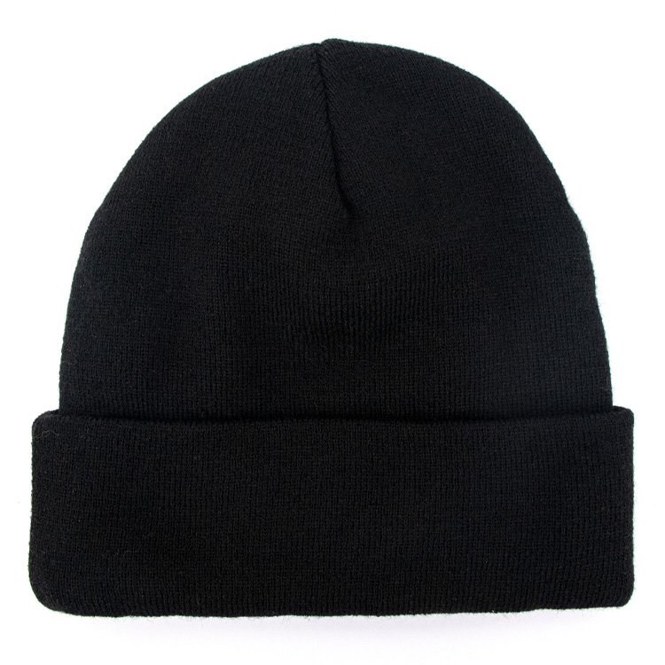 Free Slouchy Beanie Leather Patch  Beanie Hat – Image 4
