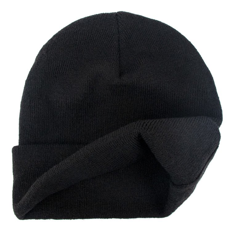 Free Slouchy Beanie Leather Patch  Beanie Hat – Image 5