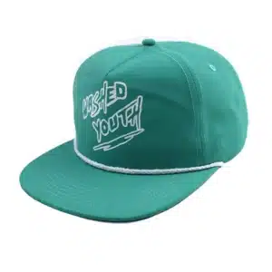 Custom Rope Printed Logo Flat Bill Snapback Cap