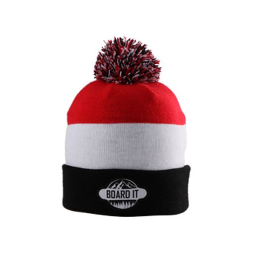 High Quality Custom Embroidery Logo Jacquard Beanies Hat